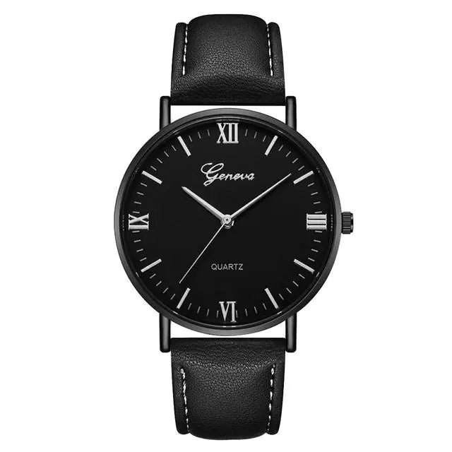 Simple Casual Quartz Watch with Roman Numerals