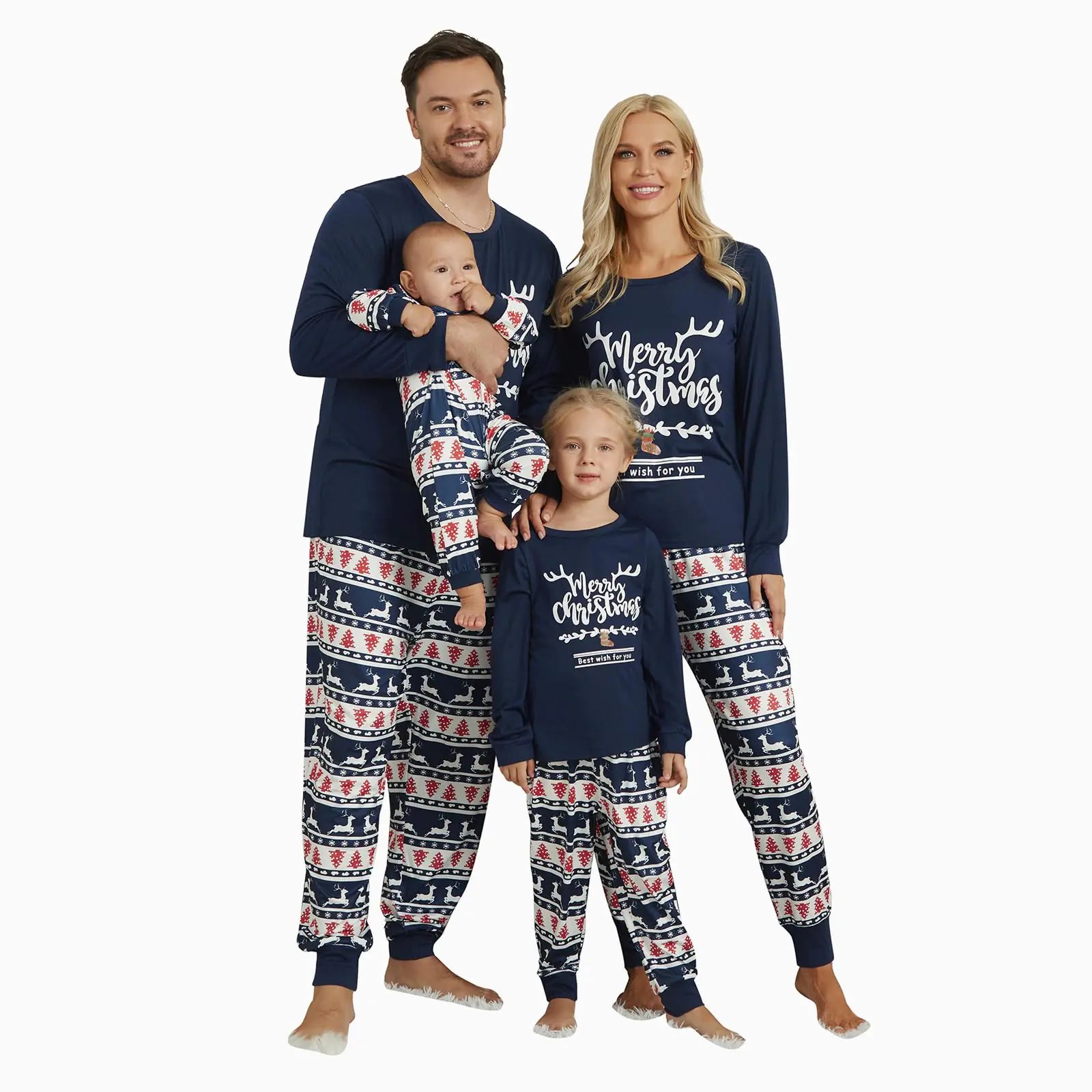 2024 Christmas Pajamas PJS for Family Matching Family Couple Xmas Christmas Pajamas PJS Matching Sets Christmas Pajamas Letters Print Men
