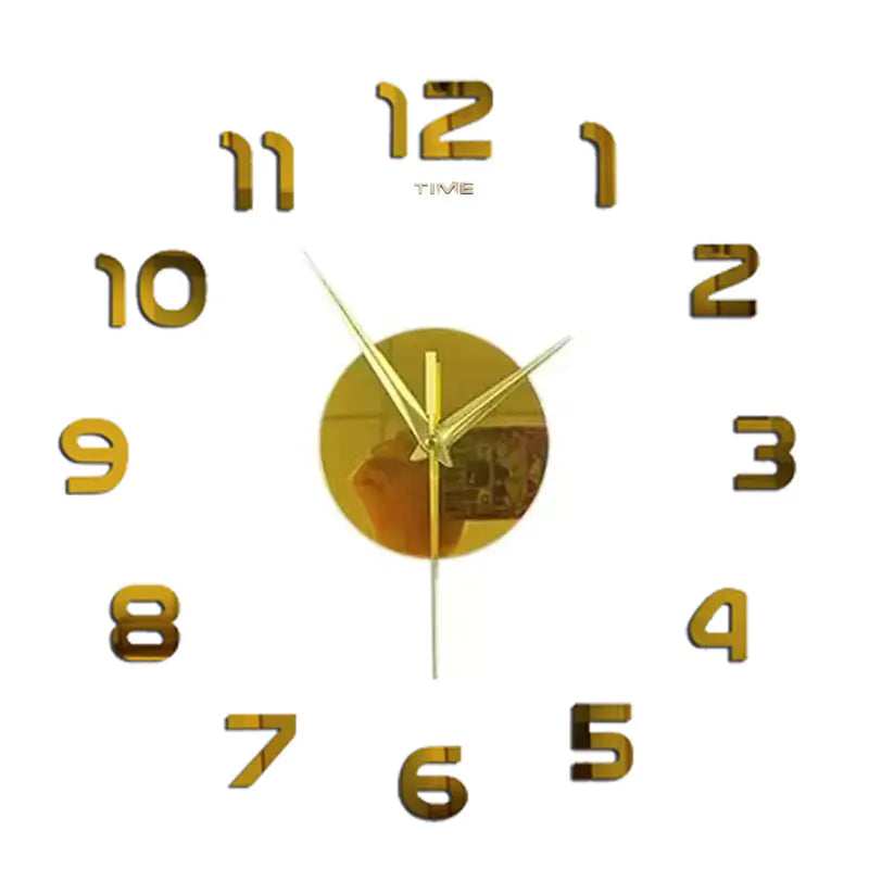 Creative Large DIY Acrylic Mirror Wall Clock (Nordic Style)