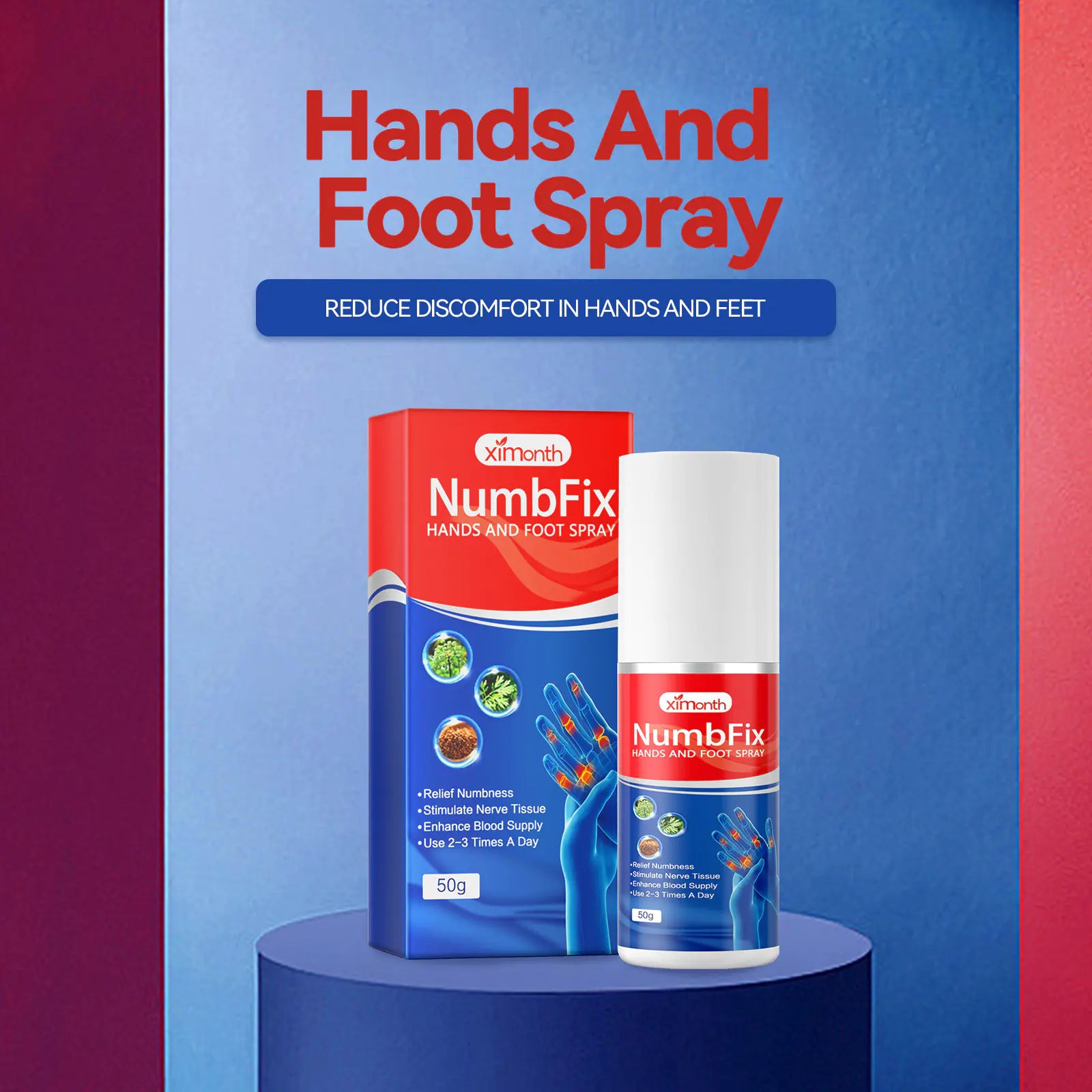 Ximonth Hand and Foot Care Spray for Muscle Relief