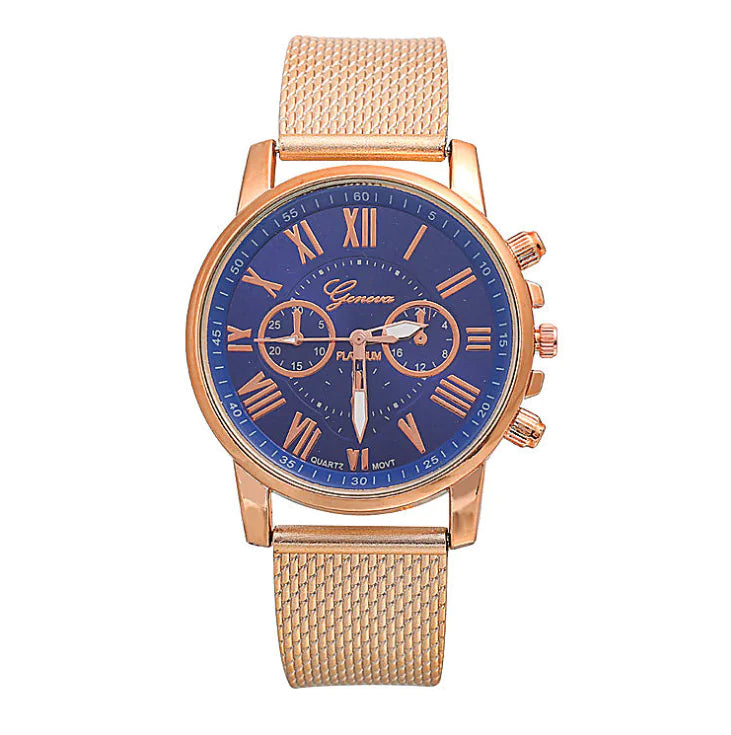Multicolor PVC Bracelet Quartz Watch with Roman Numerals