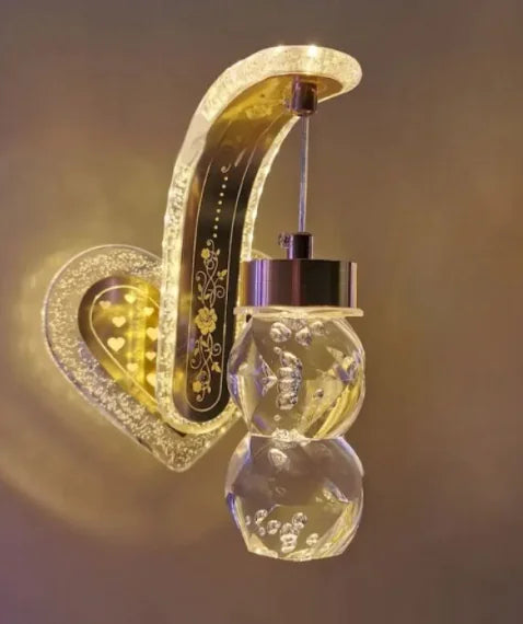 Oval Acrylic Crystal Hanging Wall Lamp