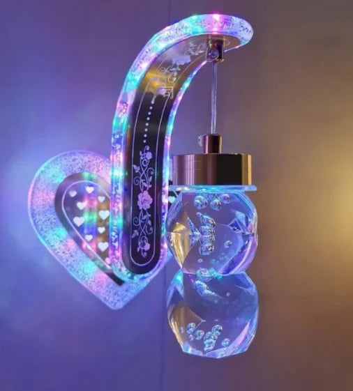 Oval Acrylic Crystal Hanging Wall Lamp