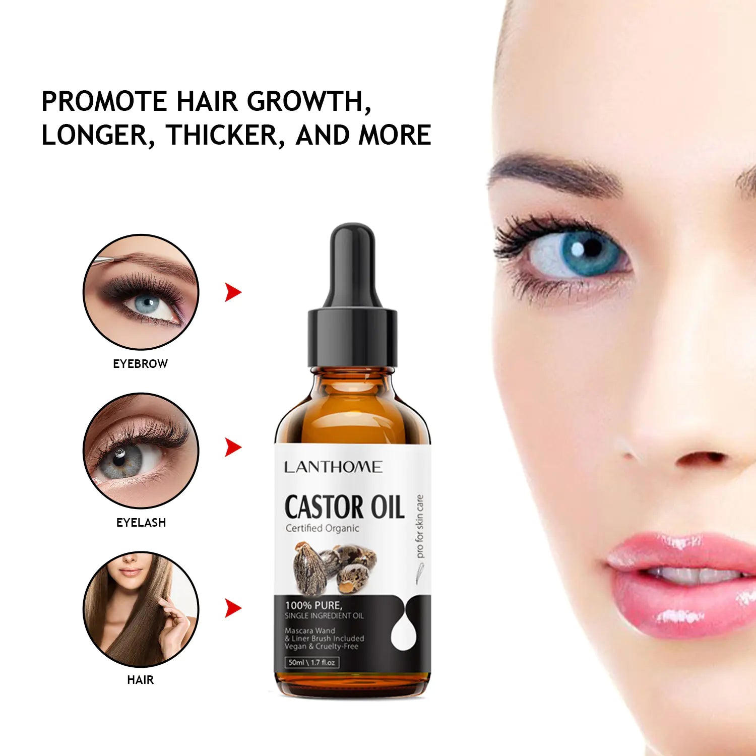 Lanthome Castor Oil Eyelash Serum 50ml