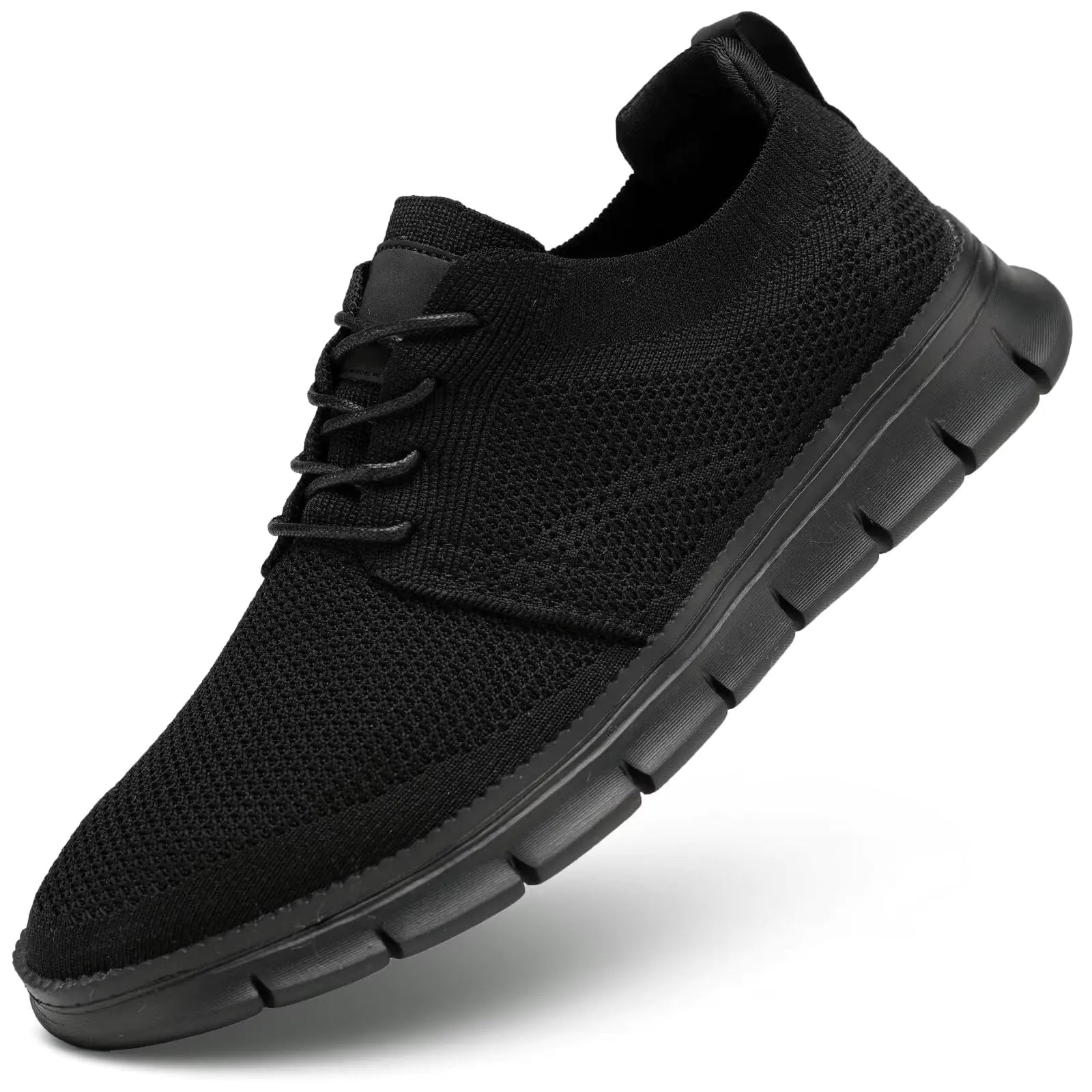Mens Casual Shoes Fashion Oxfords Business Walking Dress Running Sneakers Comfortable Mesh Lightweight Soft Sole Black