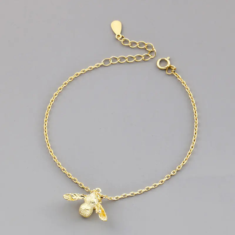 925 Sterling Silver Lovely Bee Bracelet for Women