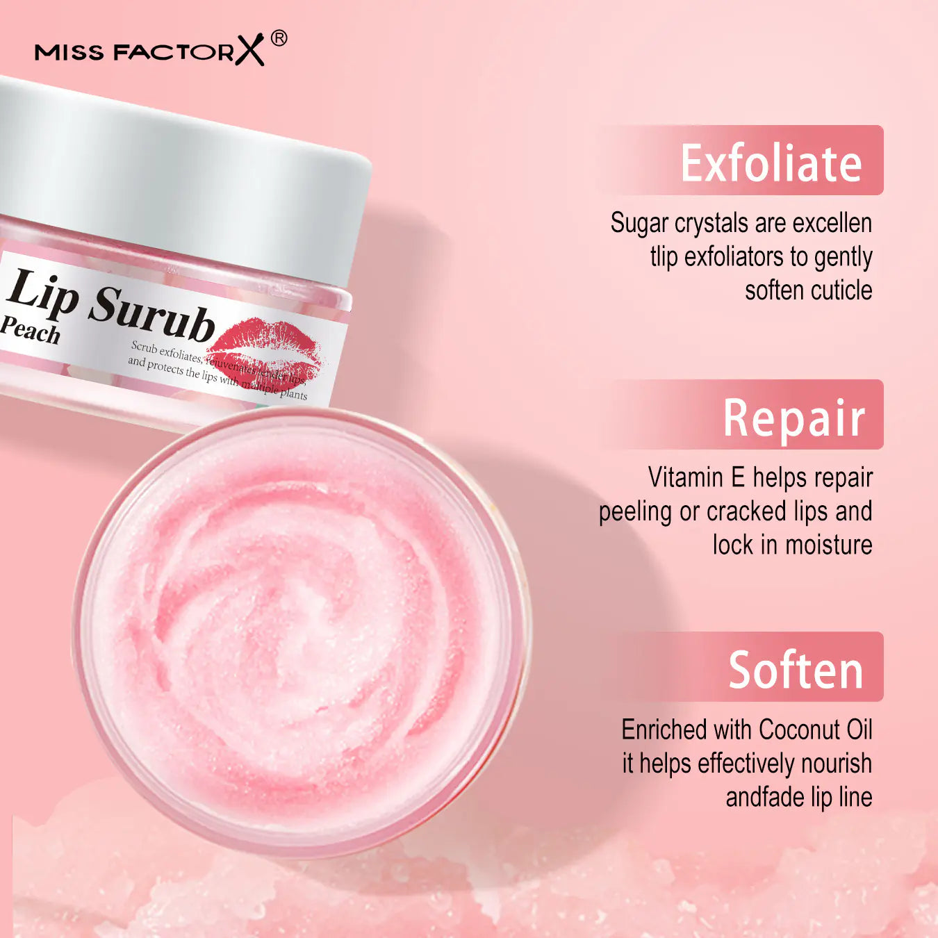 Gentle Lip Scrub for Nourishing and Smoothing Lips 20g
