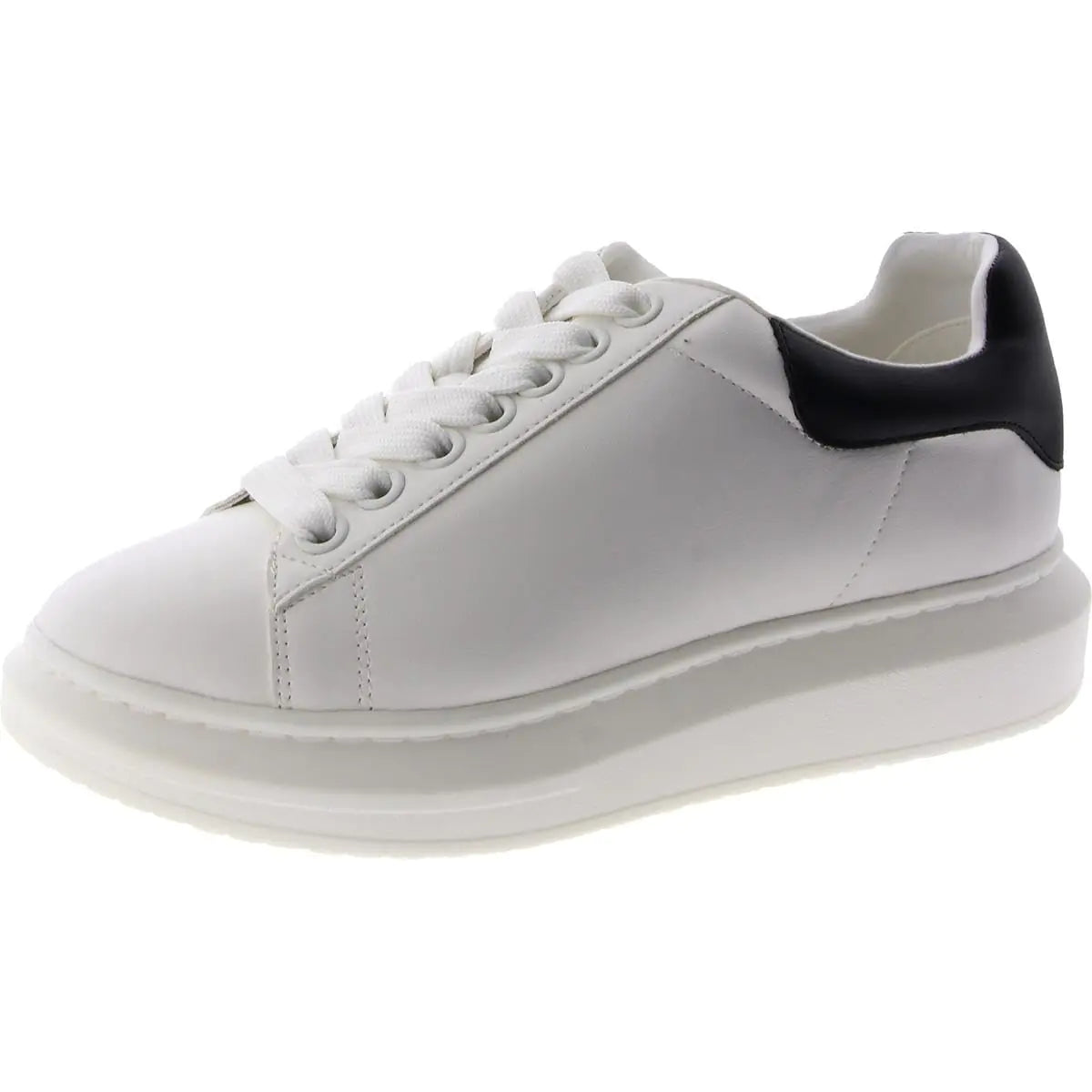 Steve Madden Womens Glacer Sneaker White/Black 7