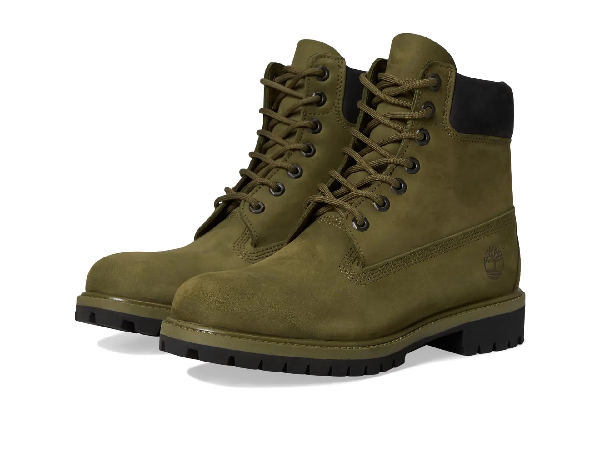 Timberland Mens 6" Premium Waterproof Boot Fashion Olive Nubuck 12