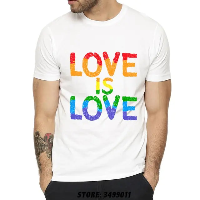 Premium Cotton LGBT Rainbow Graphic T-Shirt for Adults