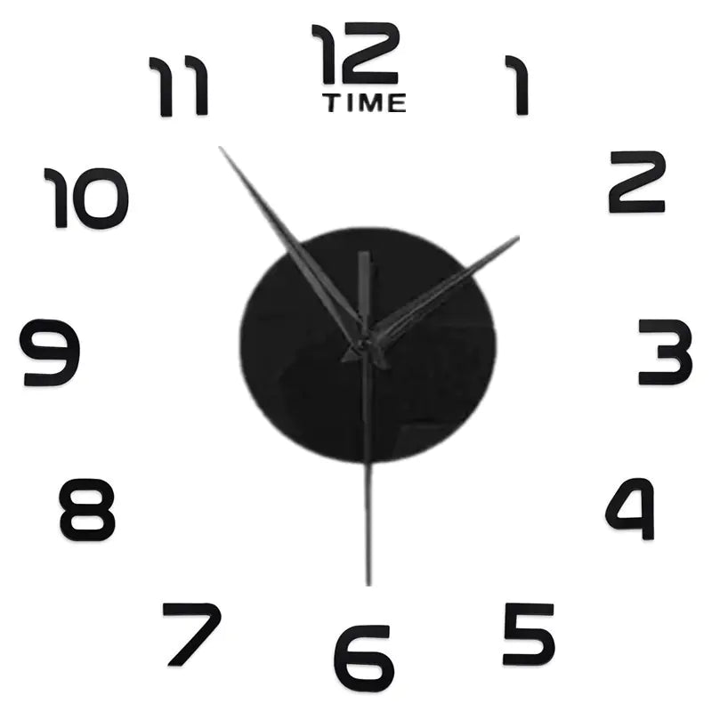 Creative Large DIY Acrylic Mirror Wall Clock (Nordic Style)