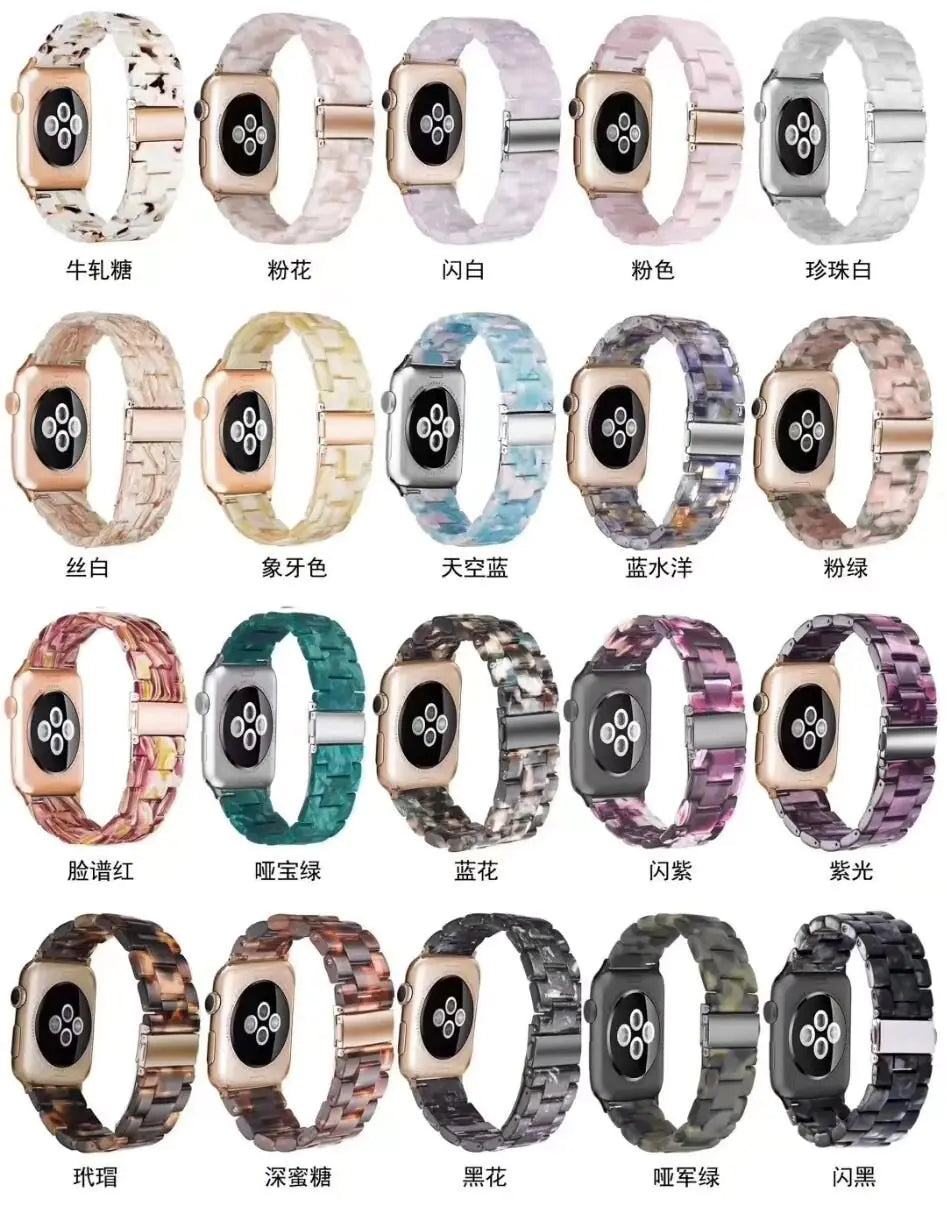 Multicolor Resin Band for Apple Watch Series SE