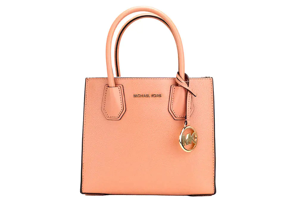 Michael Kors Mercer Medium Sherbet Leather Messenger Crossbody Bag