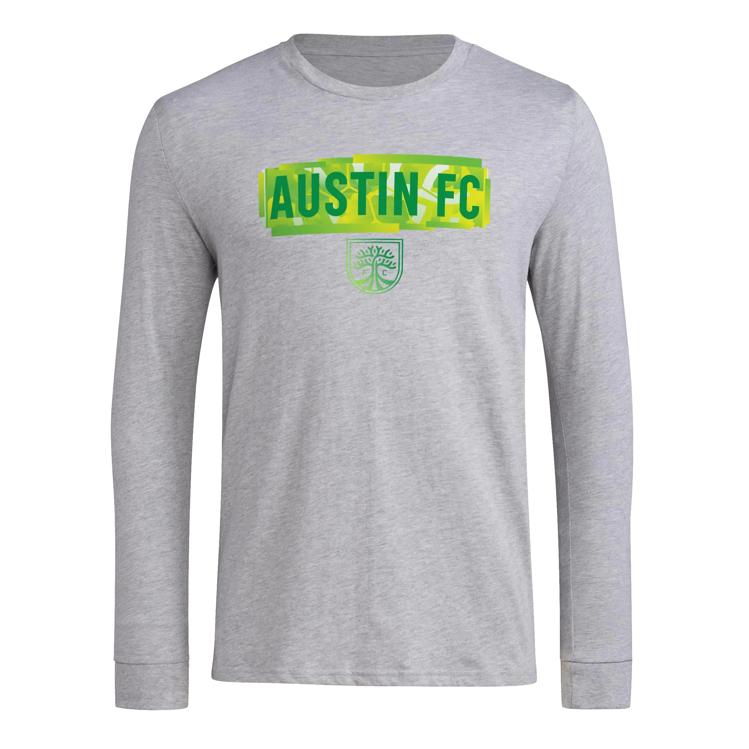 adidas Mens Size Long Sleeve Pre-Game T-Shirt Medium Grey Heather/Austin Fc XX-Large Tall