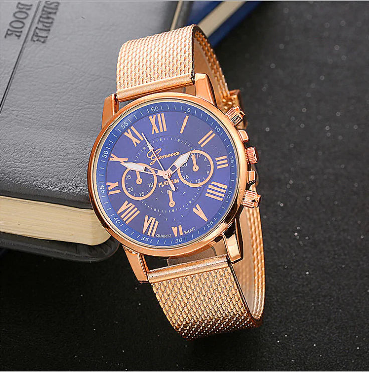 Multicolor PVC Bracelet Quartz Watch with Roman Numerals