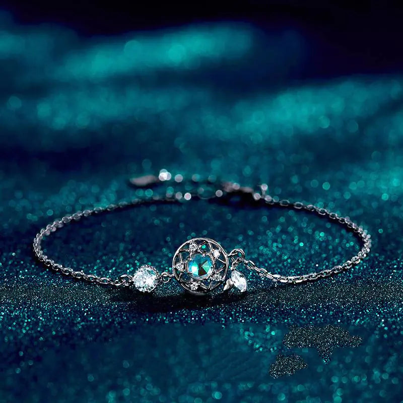 Women's Sterling Silver Moonstone Fashion Bracelet