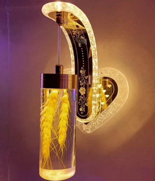 Oval Acrylic Crystal Hanging Wall Lamp