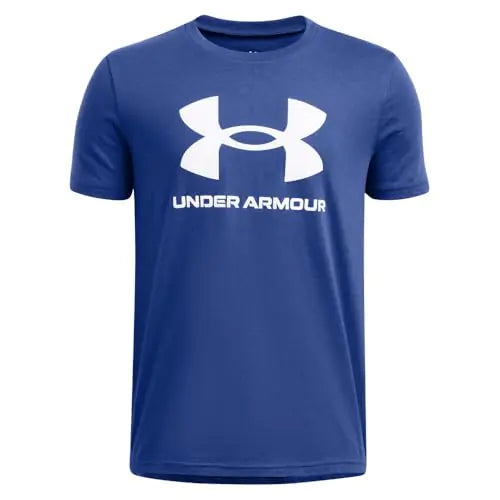 Under Armour Boys Sportstyle Logo Short-Sleeve T-Shirt (432) Tech Blue / / White Small