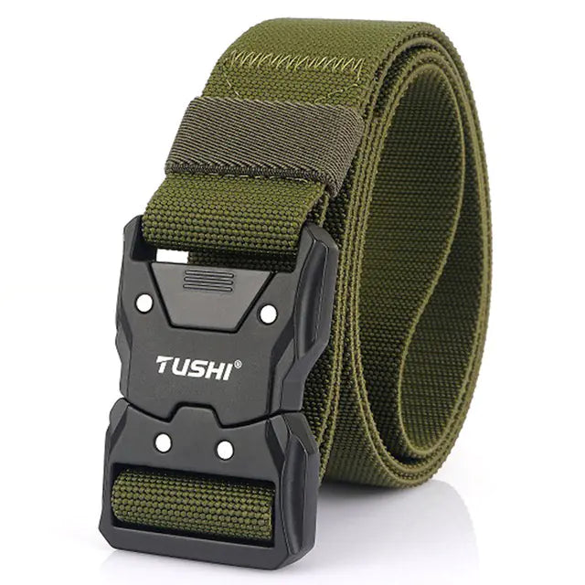 Unisex Tactical Belt with Quick Release Alloy Buckle