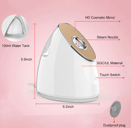 Ion Facial Steamer, Hot Spray Hydration Device