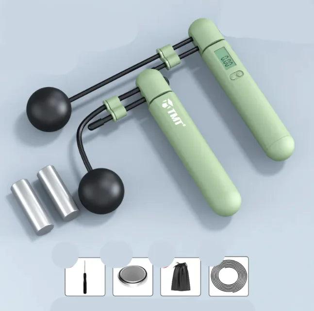 Smart Cordless Skipping Rope with Electronic Counter – Weight-Bearing & Weightless Dual-Use, Steel Wire, Professional Fitness