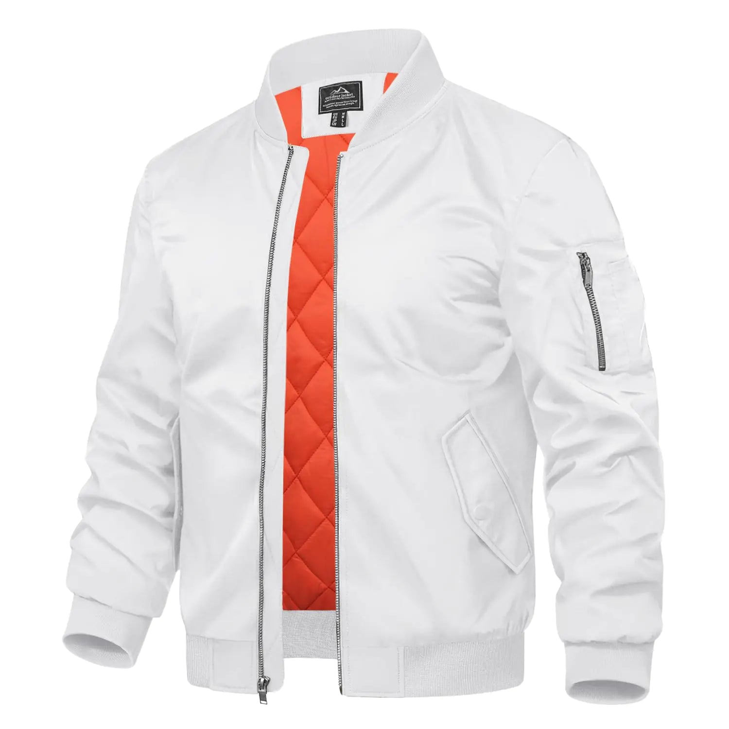 TACVASEN Mens Bomber Jackets Thermal Quilted Jacket Warm Winter Coats