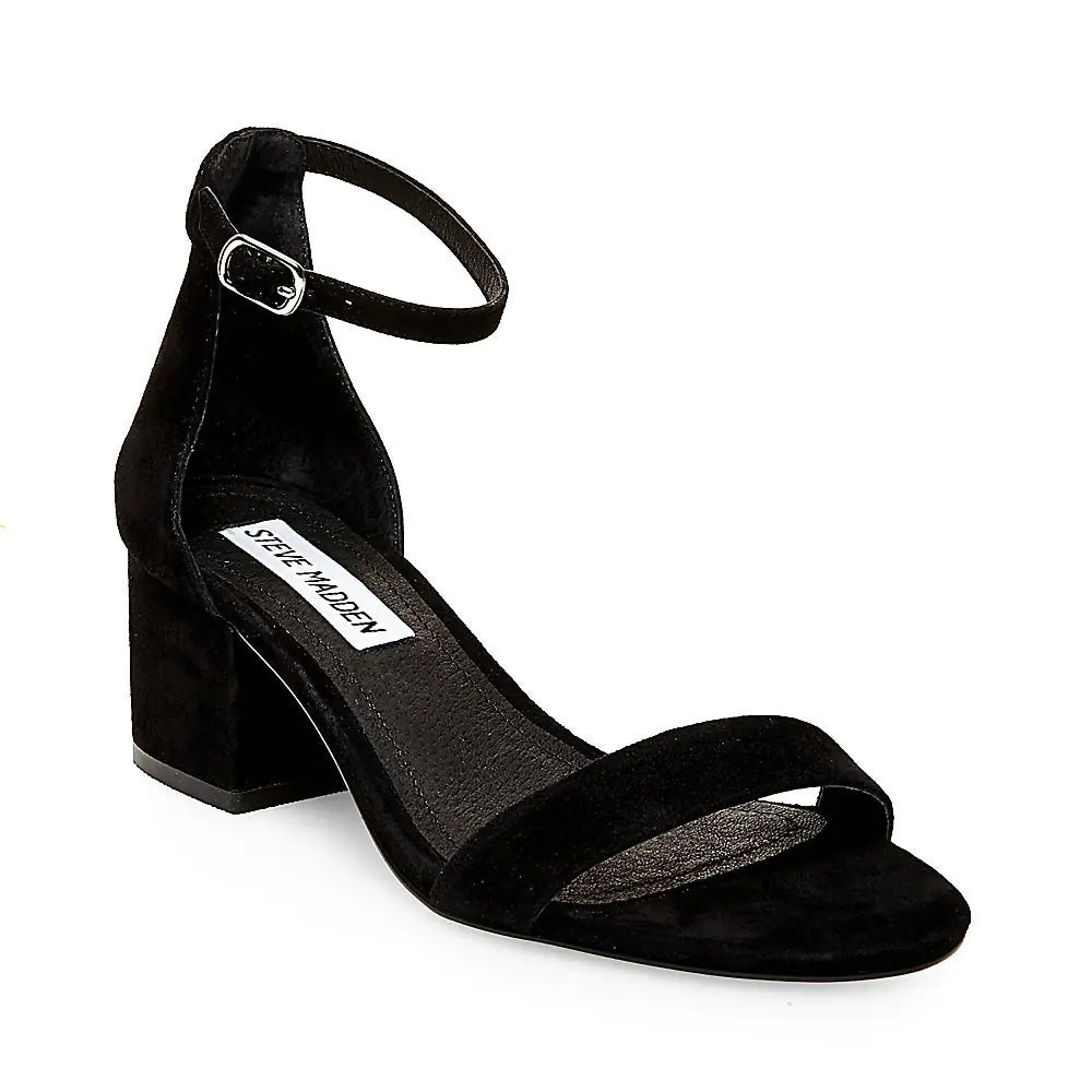 Steve Madden Womens Irenee Dress Sandal Black Suede 11