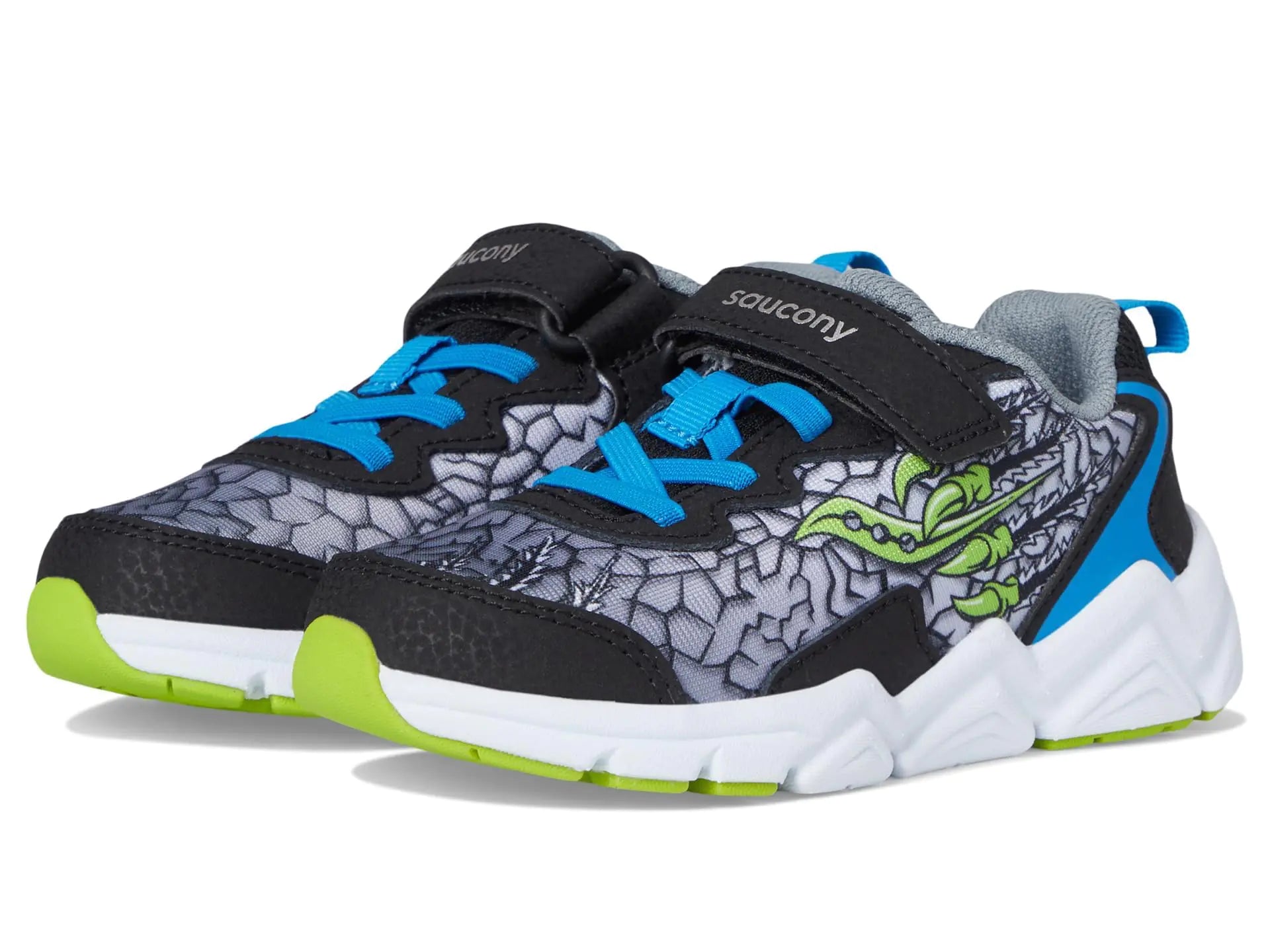 Saucony Flash Alternative Closure 3.0 Sneaker Black/Green 13 US Unisex Little Kid