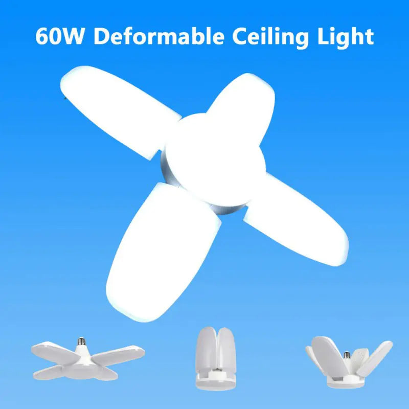 Foldable LED Garage Light - Transformable UFO Design