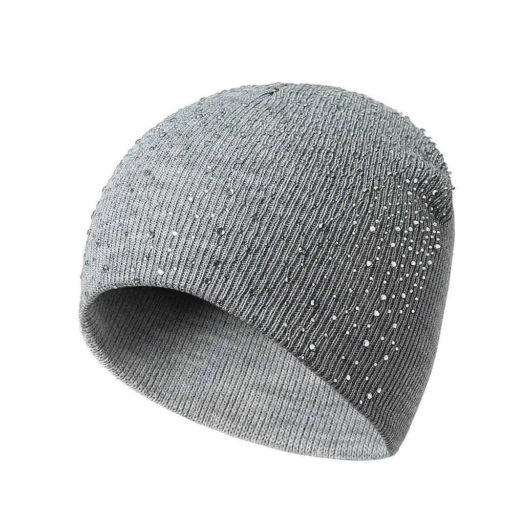 Women's Knitted Diamond Half-Face Hat for Winter