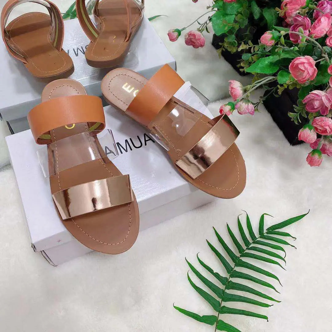 Fashionable Flat Slippers - European and American Style