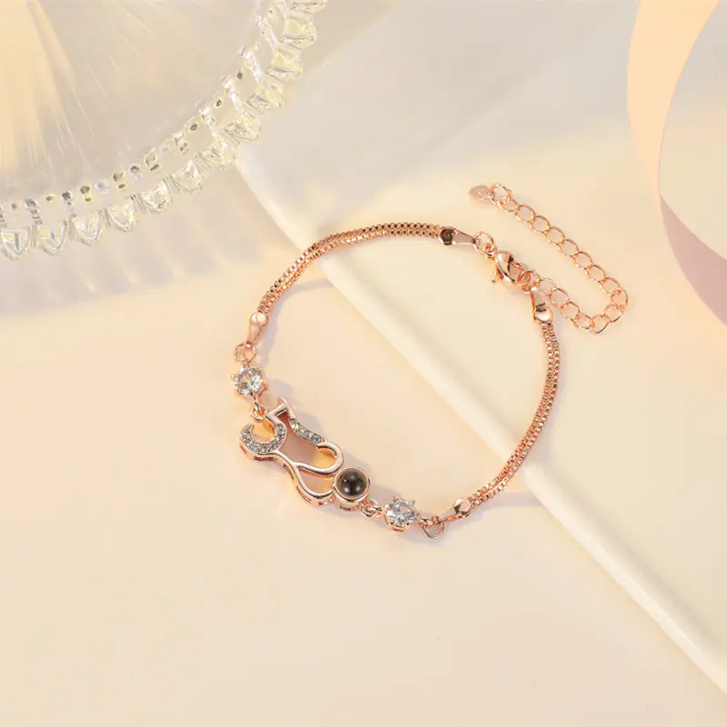 100 Languages "I Love You" Projection Bracelet Charm