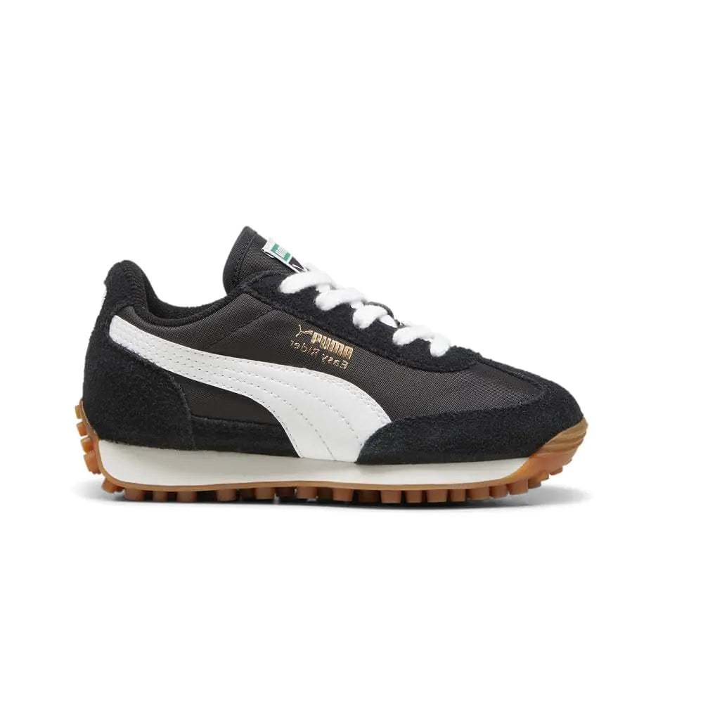 PUMA Easy Rider (Little Kid) Sneaker Black White 2.5 US Unisex