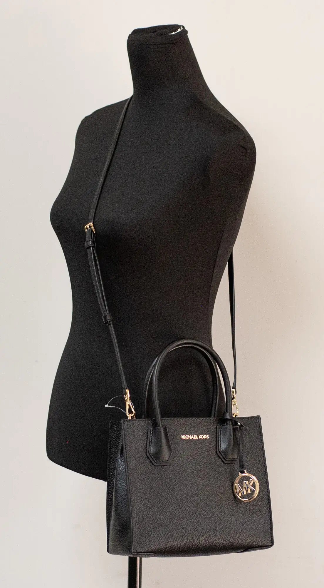 Michael Kors Mercer Medium Black Convertible Messenger Crossbody Bag