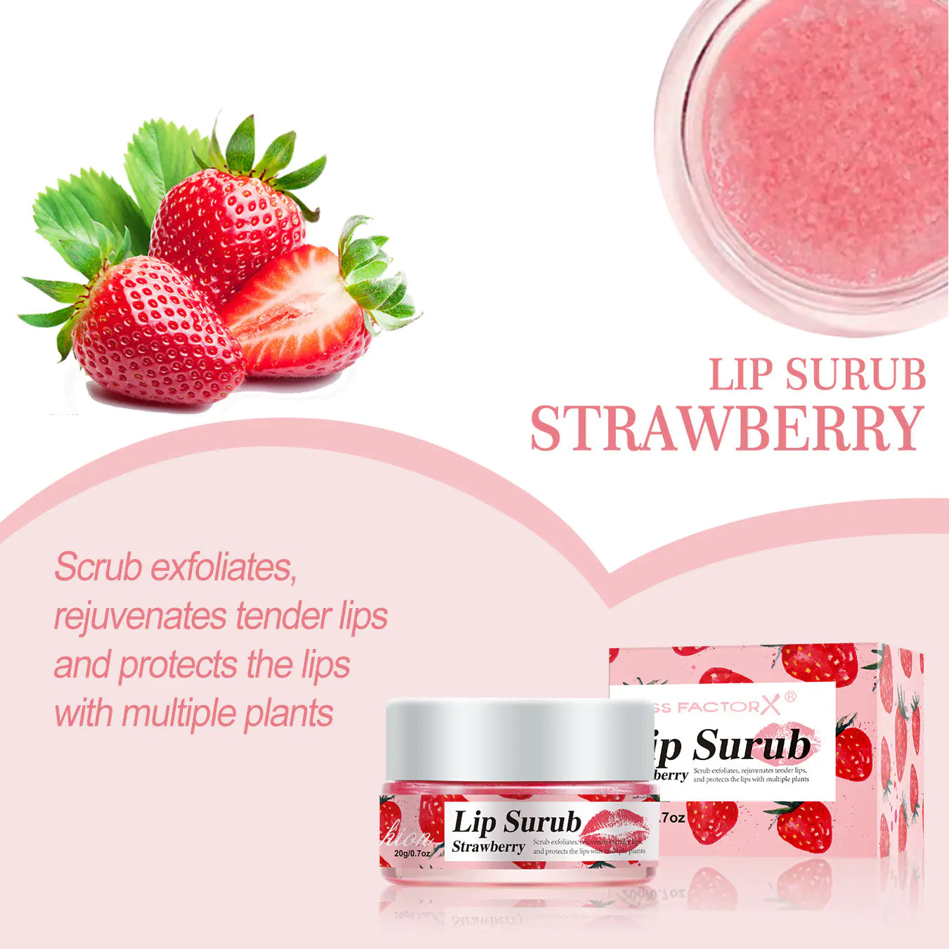 Gentle Lip Scrub for Nourishing and Smoothing Lips 20g