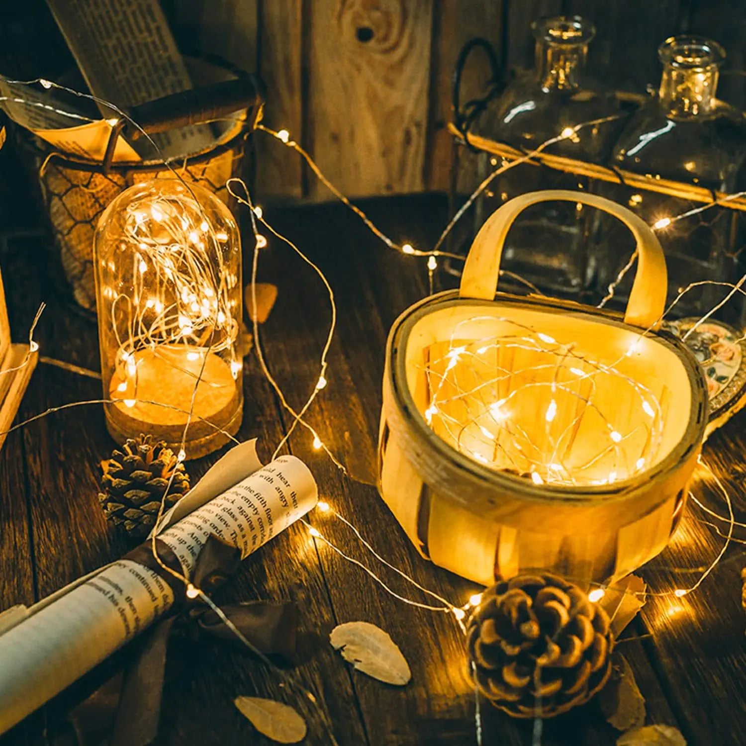 Sokka Copper Wire String Lights with Remote Control