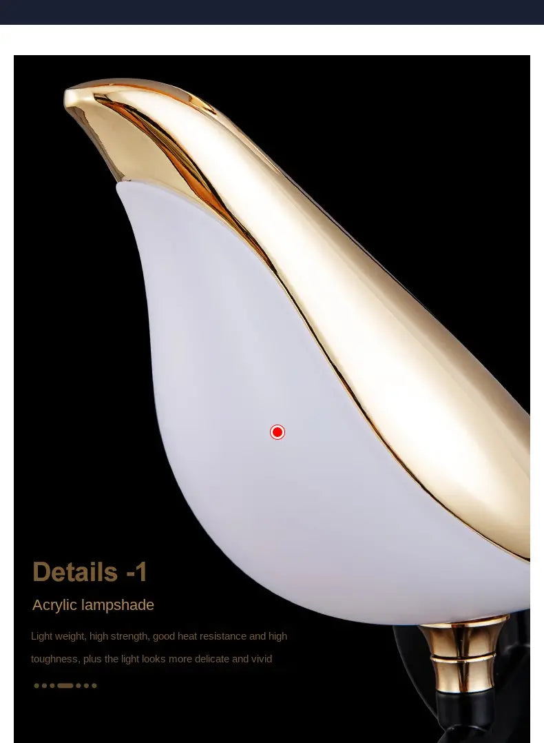 Modern Magpie LED Wall Lamp for Bedroom Decor