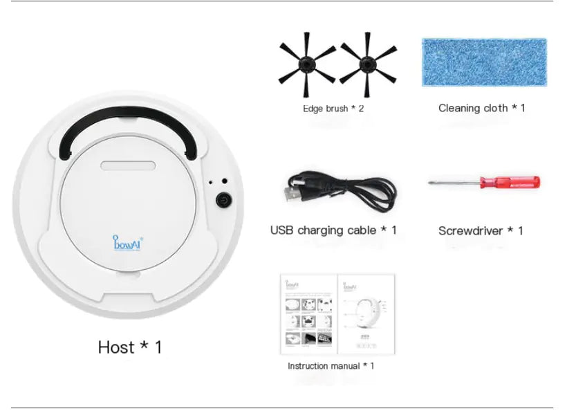 Smart Vacuum Cleaner with Mopping and Brush Function