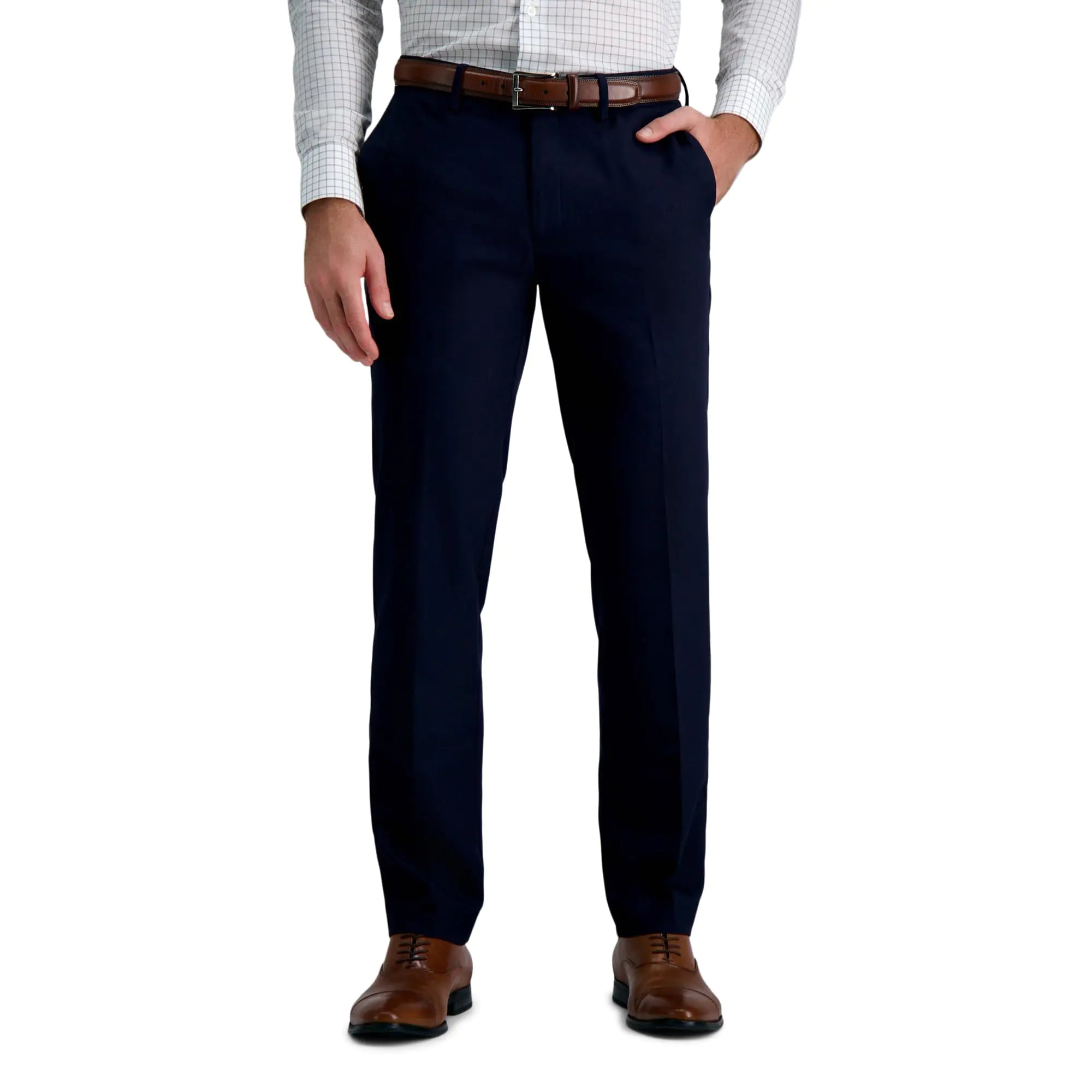 Louis Raphael Mens Slim Fit Stretch Premium Gabardine Dress Pant Midnight