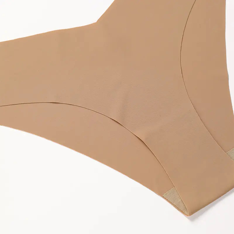Plus Size Seamless Ice Silk Women's V-Waist Briefs