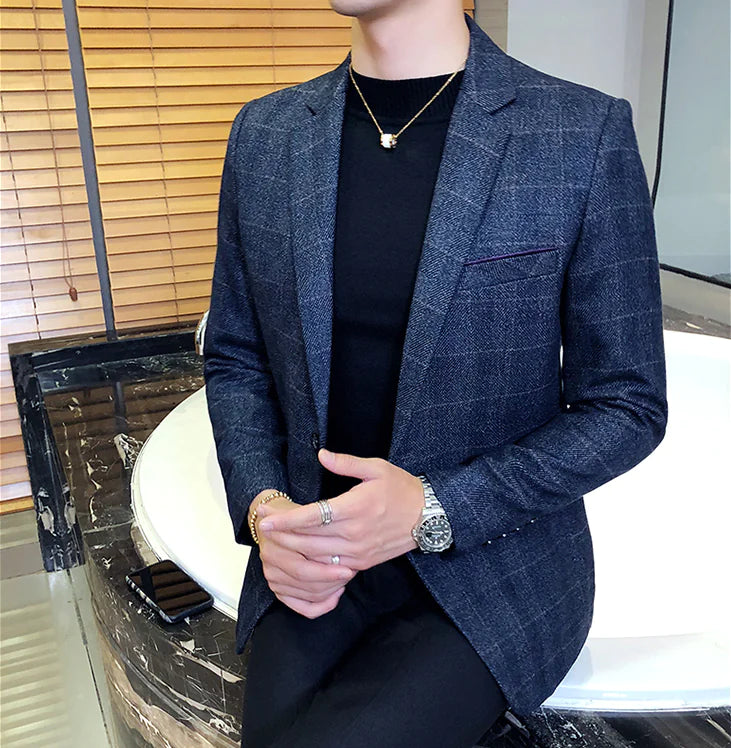 2019 Men's Slim Fit Casual Blazer in Korean Style