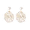 Stylish Women's Pearl Shell Drop Earrings - Trendy Design