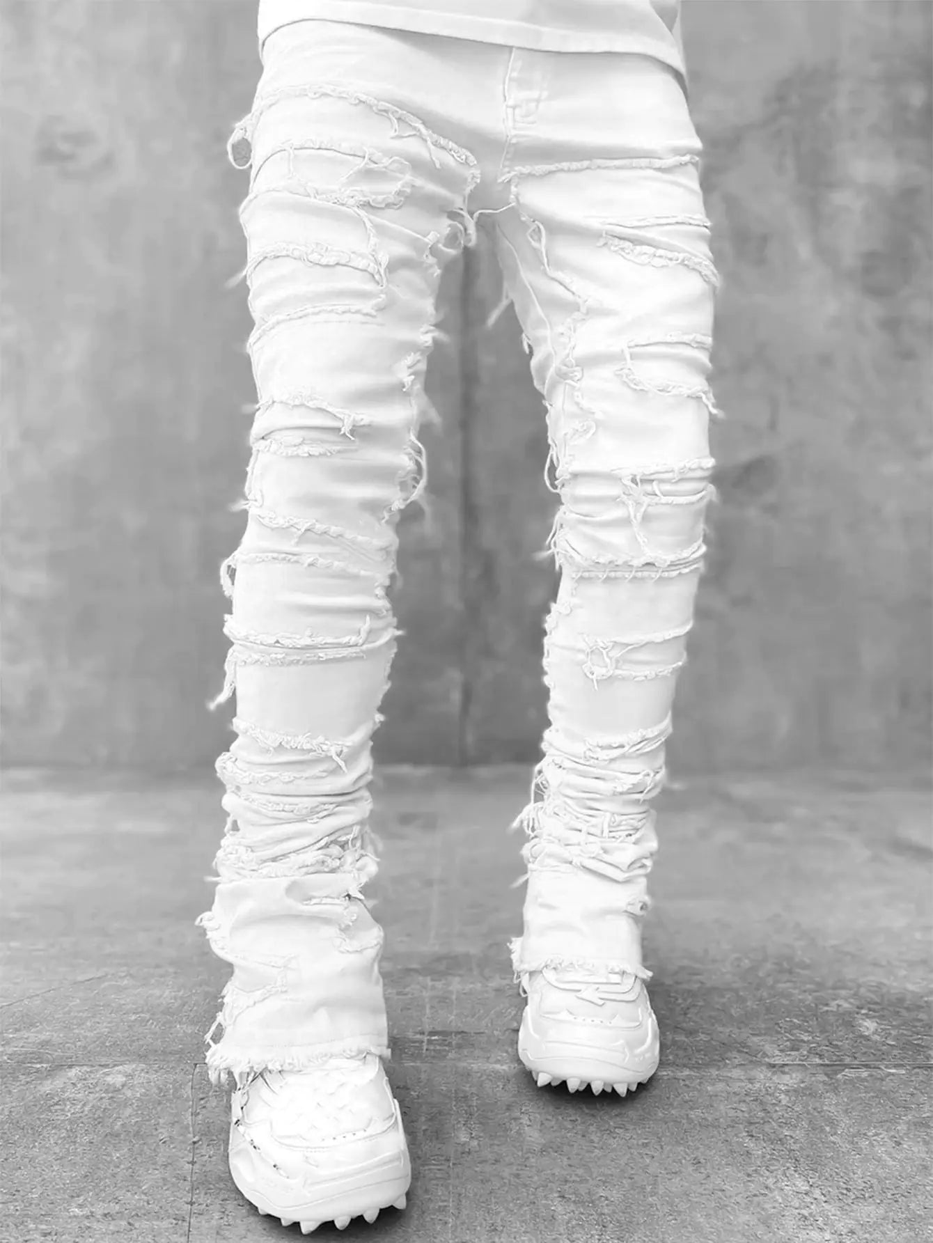 Trendy Men's Stretchy Straight Leg Denim Jeans