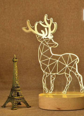 3D Acrylic Christmas Tree Table Lamp for Bedroom