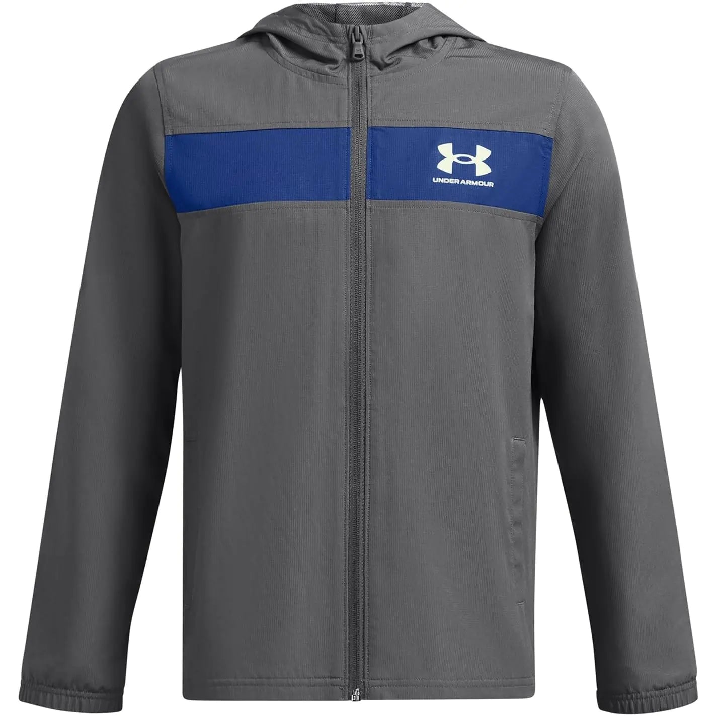 Under Armour Boys Sportstyle Windbreaker (025) Castlerock/Tech Blue/White X-Small