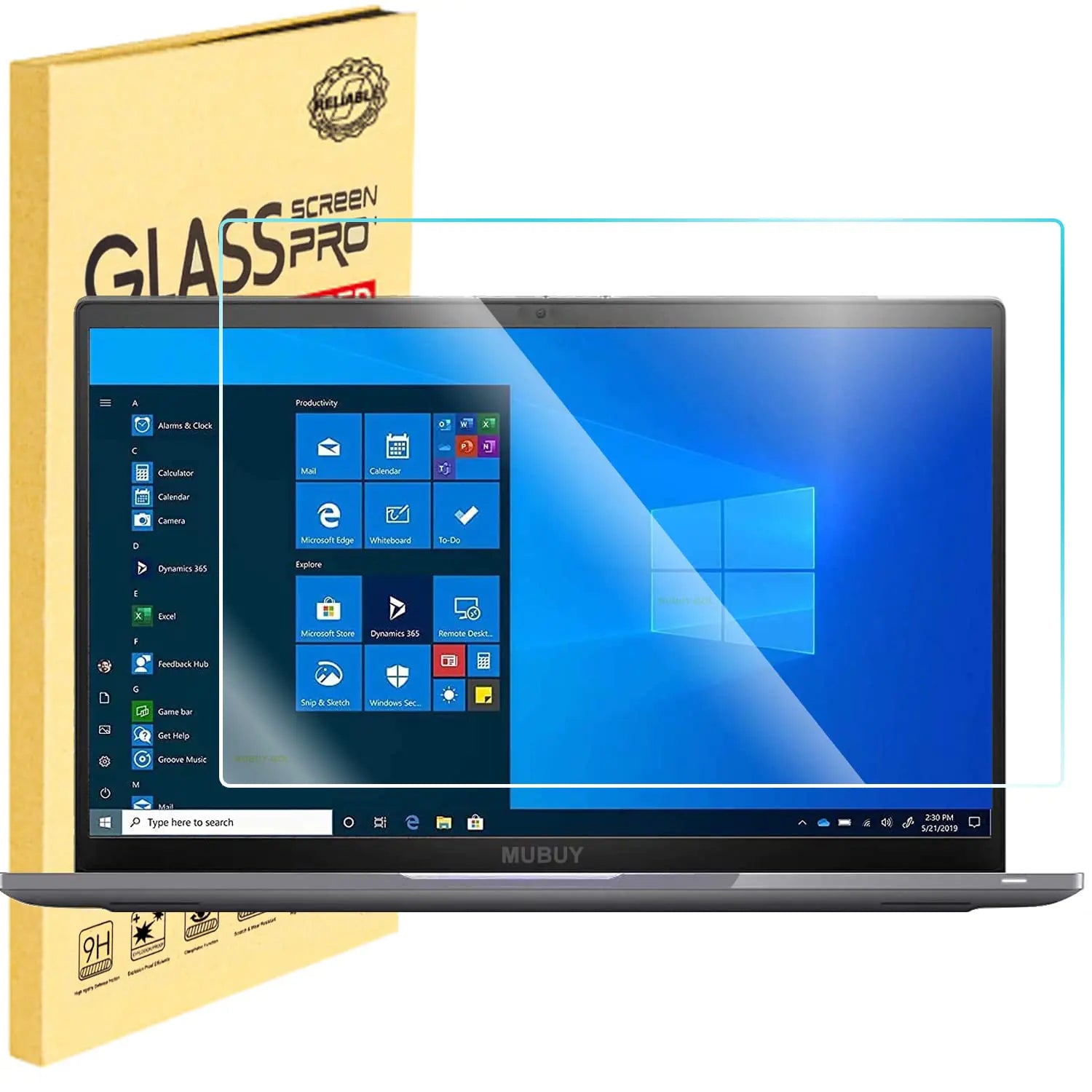 Tempered Glass Screen Protector Tempered Glass for 16 Inch HP/Dell/Sony/Samsung/Lenovo/Acer/MSI/Razer Blade/LG Gram 16" Laptop 16:10 Aspect(13.5 x 8.5 Inch) 9H Hardness Anti Fingerprint