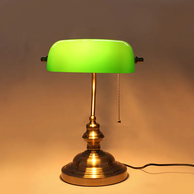 Vintage Bank Table Lamp, Decorative Table Lamp