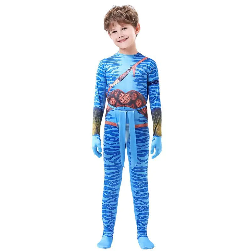 Halloween Cosplay Costume Avatar Adults Kids Bodysuit