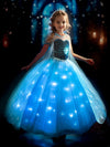 UPORPOR Princess Dresses for Girls Light Up Princess Costume Dress Up Clothes for Girls Halloween Costume Christmas Birthday Party