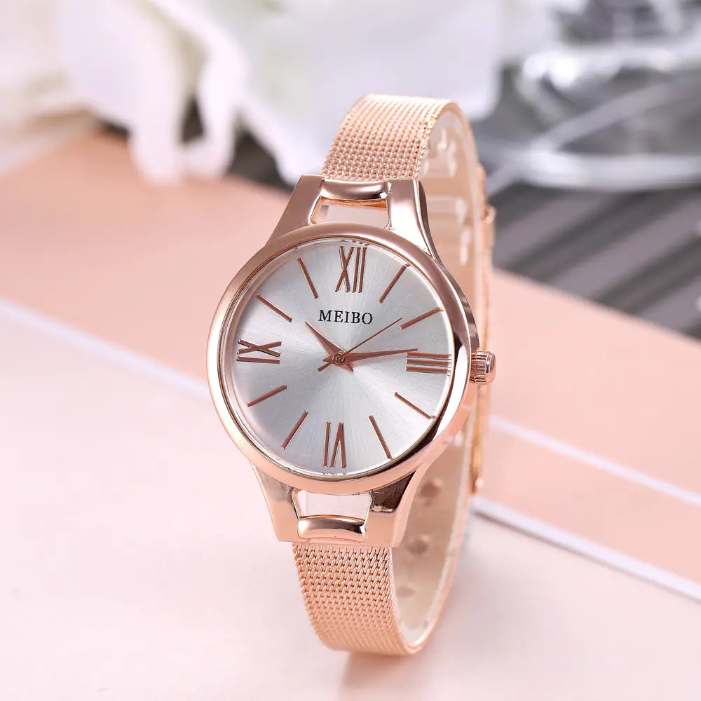 Women's Alloy Watch with Roman Numerals - MBIEO Quartz